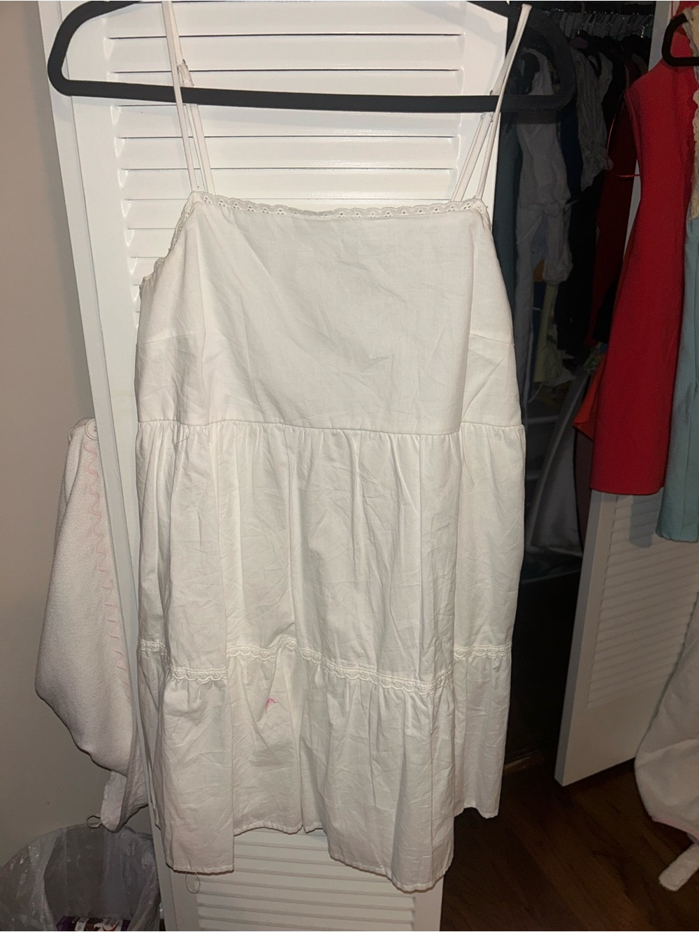a new day White Tiered Cotton A-Line Skirt